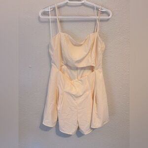 MARBLE Cream Cutout Romper